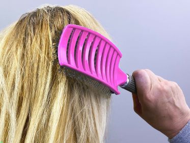 Hair Scalp Massage Brush Anti Static Curved Vented Styling Detangling Brushes Hair Scalp Massage Comb Hairbrush Bristle Nylon Women Wet Curly Det