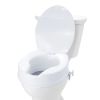 VEVOR Raised Toilet Seat, 4" Height Raised, 300 lbs Weight Capacity, Universal Toilet Seat Riser, Screw Rod Locking, with Toilet Seat, for Elderly