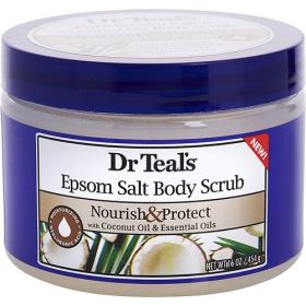 Dr. Teal's by Dr. Teal's Epsom Salt Body Scrub - Nourish & Protect with Coconut Oil & Essential Oils --454g/16oz