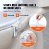 VEVOR Raised Toilet Seat, 4" Height Raised, 300 lbs Weight Capacity, Universal Toilet Seat Riser, Screw Rod Locking, with Toilet Seat, for Elderly