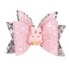 Easter Bunny Hair Bow Clips Easter Rabbit Hair Clips Glitter Leather Bow Hair