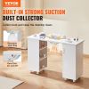 VEVOR Manicure Table, Nail Table Station with Electric Dust Collector, Moveable Nail Tech Desk with 8 Wheels (4 Lockable), 3 Dust Bag & Wrist Rest
