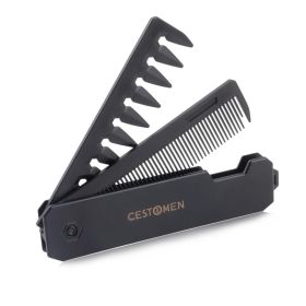 Protable Folding Pocket Comb For Men, 2 In 1 Hair Comb - Fine Tooth Comb, Styling For Everyday Grooming & Combing Hair, Beards (Option: Default)