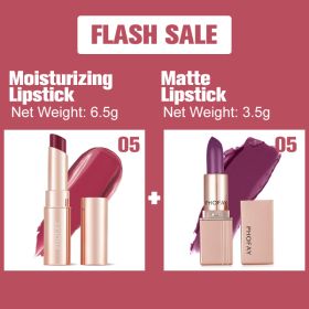 PHOFAY Moisturizing Lipstick And Matte Lipstick (Option: 05set)