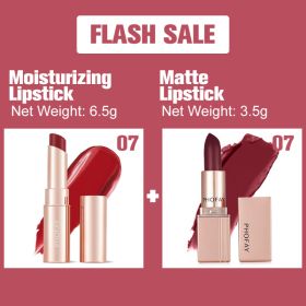 PHOFAY Moisturizing Lipstick And Matte Lipstick (Option: 07set)