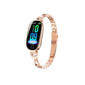 Gold Smartwatch For Women Compatible For Android& IOS,Bling Smart Bracelet With Female Menstrual Cycle Heart Rate Blood Pressure Remote Photograp (Option: GOLD)