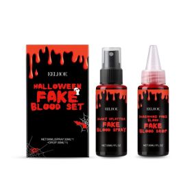 EELHOE Halloween Fake Blood Set Simulated Styling Festival Realistic Special Effects Makeup Set (Option: Default)