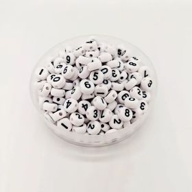 800 White + Black Letters And Numbers Heart Set (Option: Default)