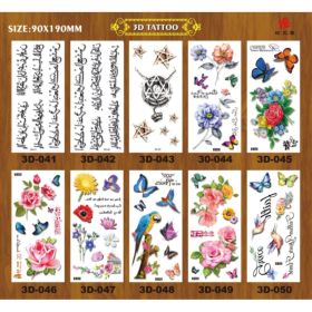 Character 1 3D 3D Tattoo Sticker, Single Sheet Size 90 * 190mm (Option: Default)