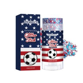 Shiny Body Stick Multi-scene Facial Hair Silk Red Blue Silver Star Sequins Easy To Apply Locking Makeup (Option: Default)
