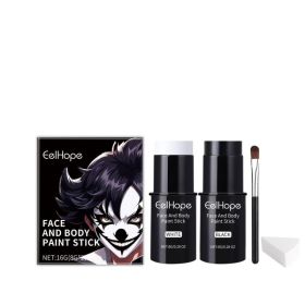 Eelhope Halloween Face Painting Stick Set Overlay Painted Foundation Makeup Joker Colorful Stick (Option: Default)