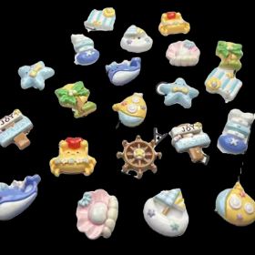 25 New Beijing Haijiang Sha Beach Series By Hu Xiao Feng,diy Jiang,a Cute Garden Shoes Decoration (Option: Default)