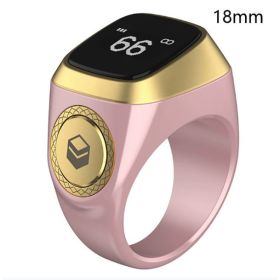 World's First Muslim Smart Ring With Tasbih Beads Function (Option: 18mm Pink-USB)