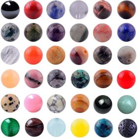 New Assorted 8mm Mixed Round Gemstone Bead Lot (50 Beads) For DIY Crafts And Jewelry Making (Option: Default)