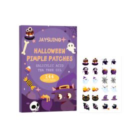 Halloween Pimple Patches, Cute Halloween Design Acne Patches With Salicylic Acid & Tea Tree Oil, 144 Counts Hydrocolloid Spot Patches For Face (Option: 1box)