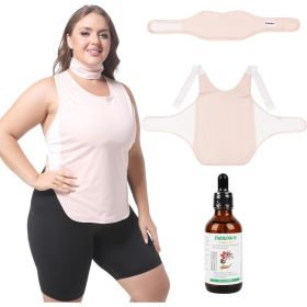 Castor Oil Vest Packs Wrap, 2Oz Organic Castor Oil Cold Pressed Glass Bottle, Soft Organic Cotton Flannel & Waterproof PUL, Reusable (Option: Default)