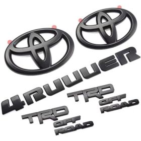 Genuine OEM New Decal Nameplate Black/Blackout Emblem Overlay Kit/Set PT948-89200-02 Compatible With 4Runner TRD Off Road (Option: Default)