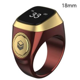 World's First Muslim Smart Ring With Tasbih Beads Function (Option: 18mm Red-USB)