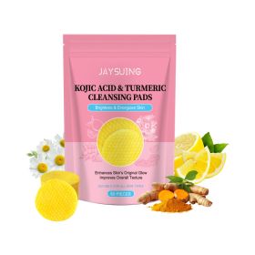 Kojic Acid Turmeric Cotton Pads Gentle Cleansing Facial Pores Moisturizing Brightening Kojic (Option: Default)