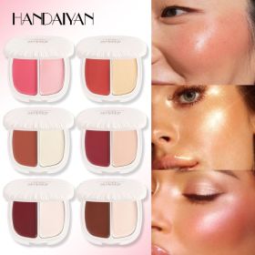 Saih-01#2-in-1 Blush & Highlighter Palette (Option: Default)