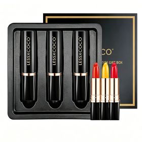 3PCS Color Changing Lipstick Set, Temperature & PH Sensitive, Long Lasting Moisturizing Lip Balm Gift Box For Women (Option: 3pcs)