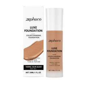 Warm Toning Foundation (dark Skin Tone) Natural Dressing Invisible Pores Concealer Lightweight Base (Option: Default)
