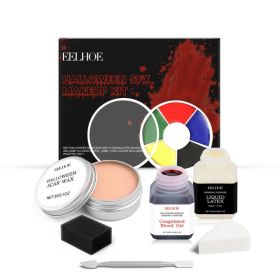 EELHOE Halloween Makeup Set Halloween Mood Makeup Drawing Palette Tool Set (Option: Default)