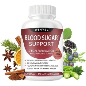 Blood Sugar Complex Supplement - With Cinnamon, Bitter Melon, Chromium, Mulberry, Alpha Lipoic Acid, 60 Capsules (Option: 01)