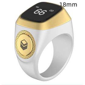World's First Muslim Smart Ring With Tasbih Beads Function (Option: 18mm White-USB)