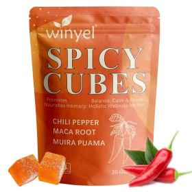 WINYEL Spicy Cubes, Intimacy Gummies With Chili Pepper, Muira Puama, Maca Root, Epimedium, Helps Promote Hormone Balance, Calmness And Intimacy W (Option: 01)