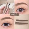 4 Kleuren Geverfd Wenkbrauw Crème Waterproof Langdurige Stereotiepe Grijs Bruin Wenkbrauw Poeder 2 In 1 Wenkbrauw Potlood Make-Up Cosmetica