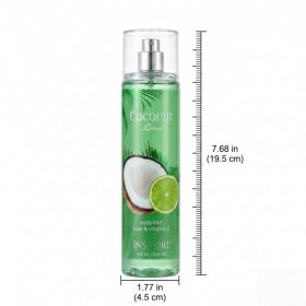 Fragrance Body Mist - Large Size 8 Fl. Oz,236 Ml - Refreshing Scented Mist With Aloe & Vitamin E For Daily Hydration (Option: Coconut Lime)