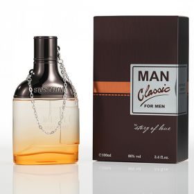 Chained Eau De Cologne For Men,Amber Wood Eau De Cologne, 3.4 FL.OZ Long Lasting Woody Citrus Scent Perfume For Men, Ideal Gift Set (Option: 100mL)