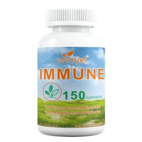 WINYEL IMMU 150 - Ultimate Multivitamin & Immune Supplement, 150 Capsules With 70 Plant-Based Minerals & 80 Additional Nutrients For Healthcare & (Option: 01)