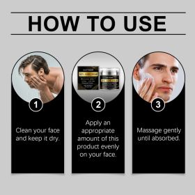 Men's Firming Face Cream Hyaluronic Acid Vitamin E Deep Hydrating Anti-aging Moisturizer Lightweight (Option: Default)